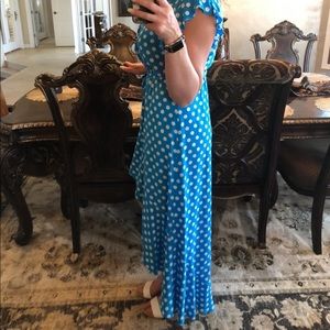 Blue polka dot dress brand new